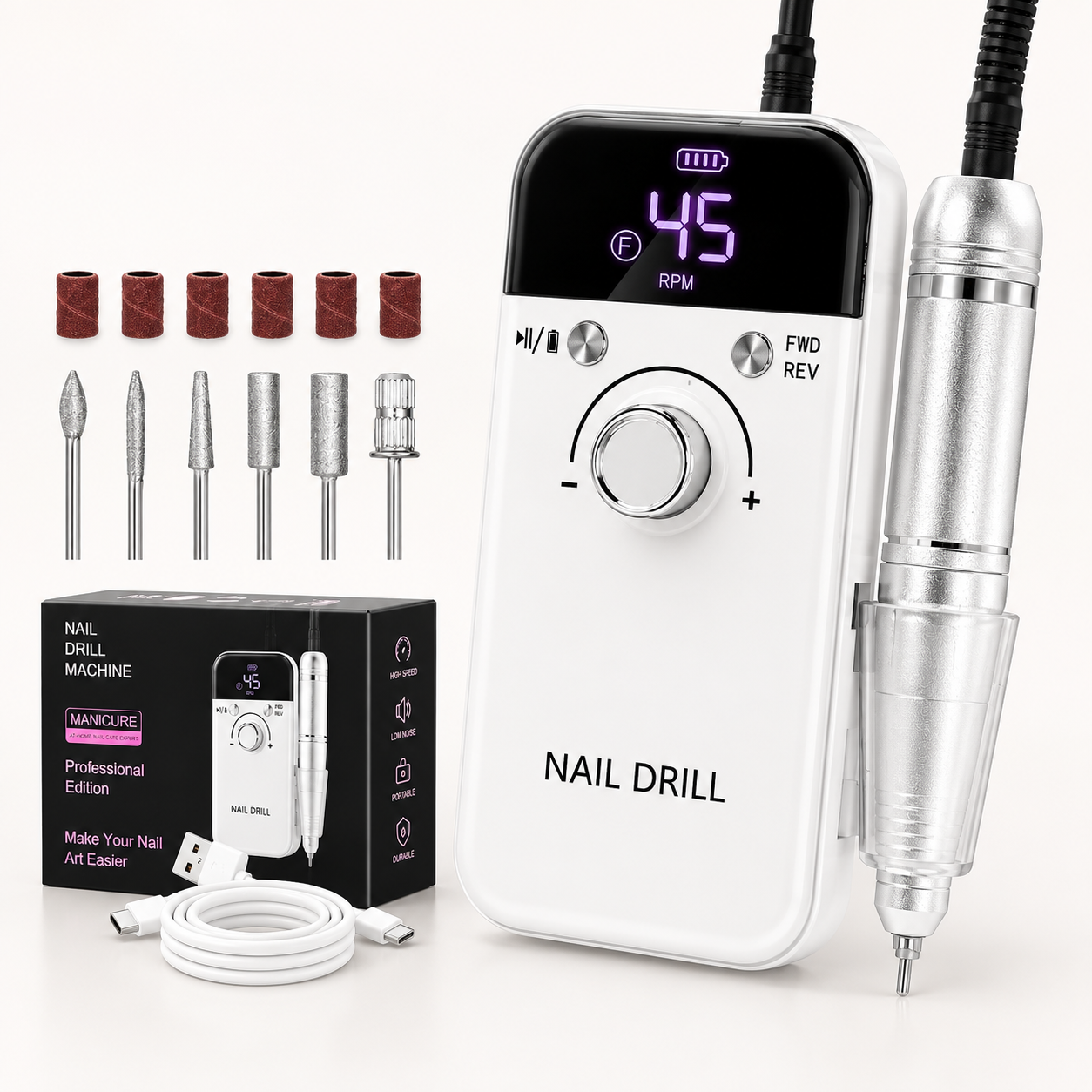 Nail Drill Manicure Set 45000RPM