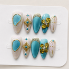 Handmade 3D Gel Press On Nail Sets