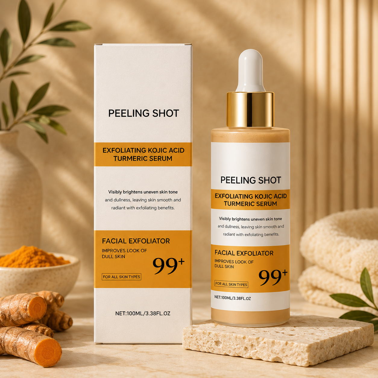 Kojic Acid & Turmeric - Peel Shot Serum & Spray