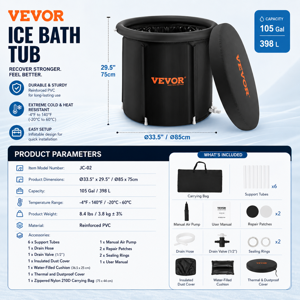 Ice Bath - Cold Water Therapy Plunge Tub