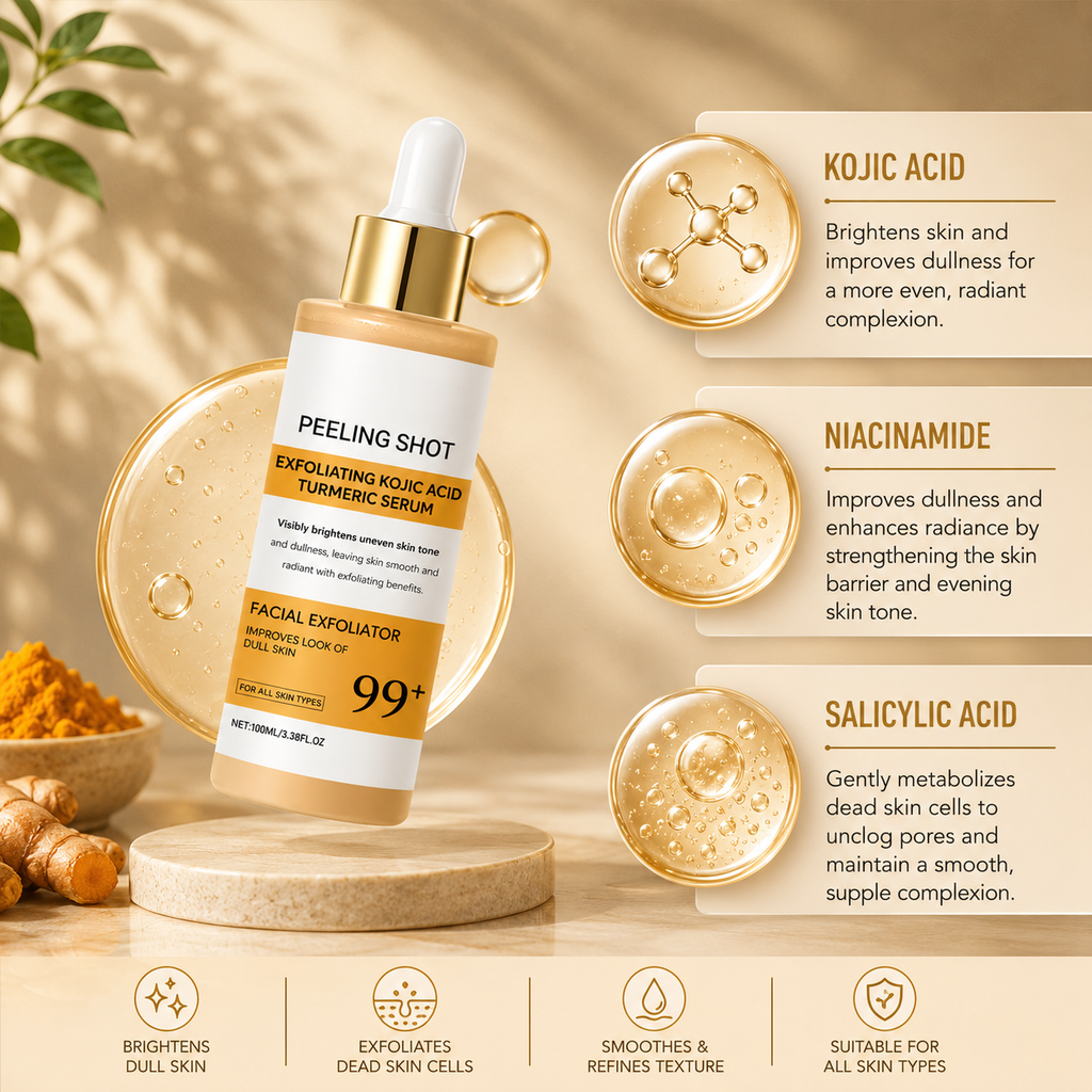 Kojic Acid & Turmeric - Peel Shot Serum & Spray