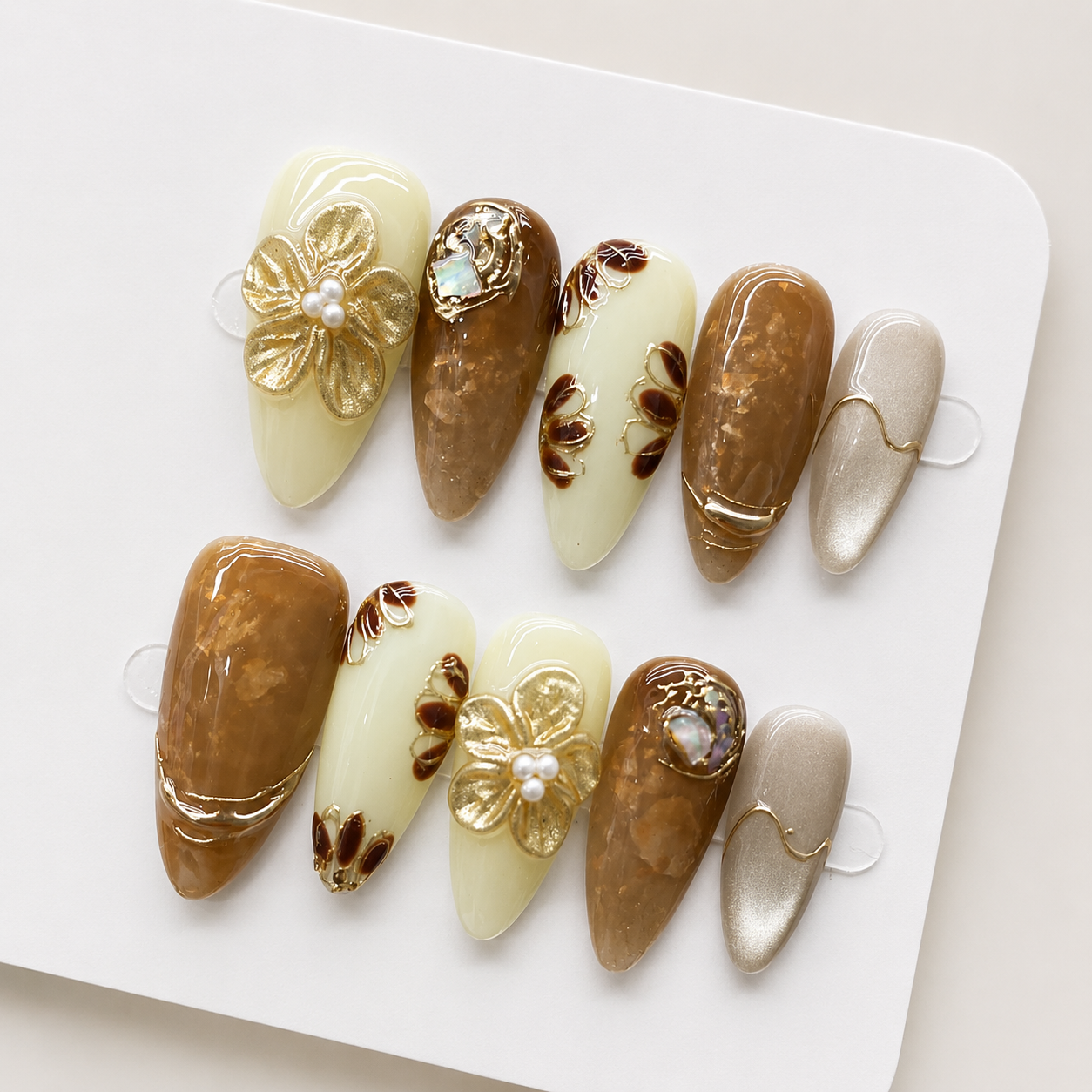 Handmade 3D Gel Press On Nail Sets