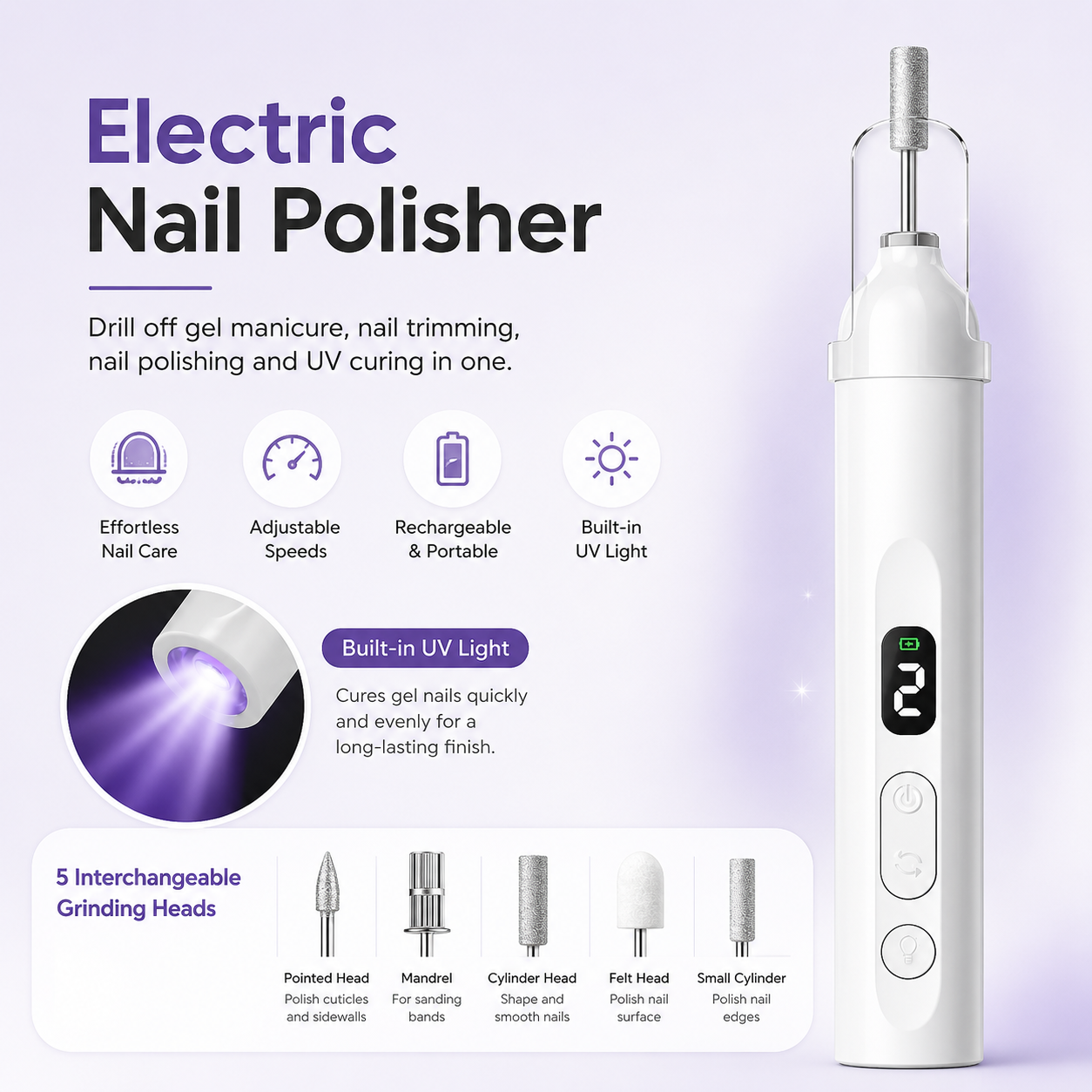 Electric Nail Drill Set - UV Lamp