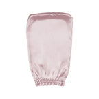 Pink pure mulberry silk bonnet headscarf on white background 