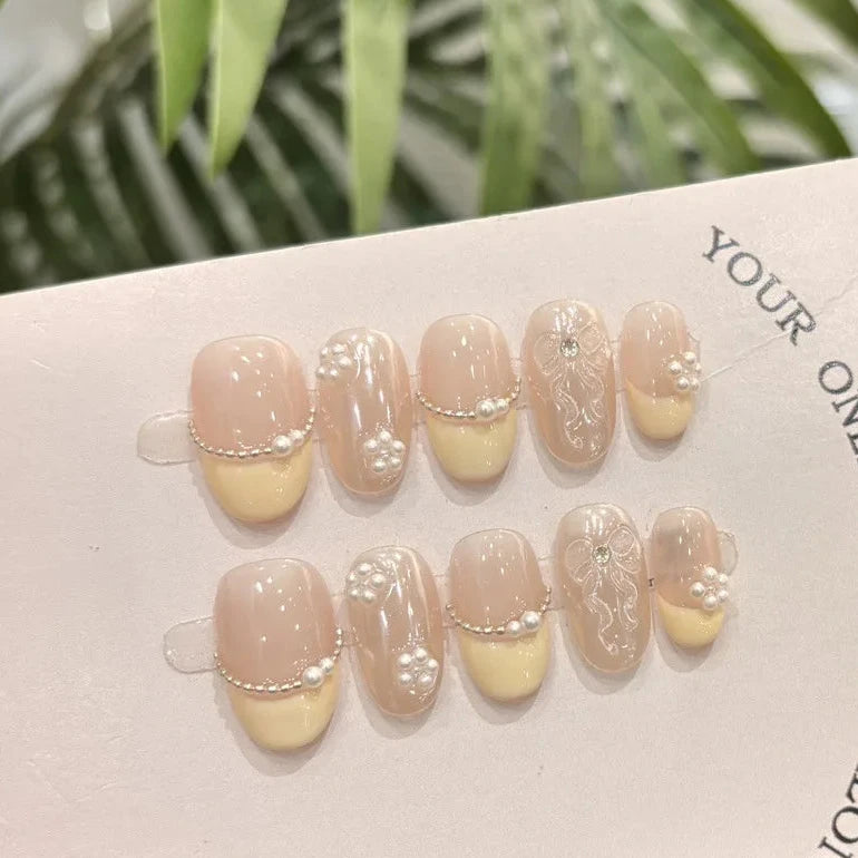 Handmade 3D Gel Press On Nail Set