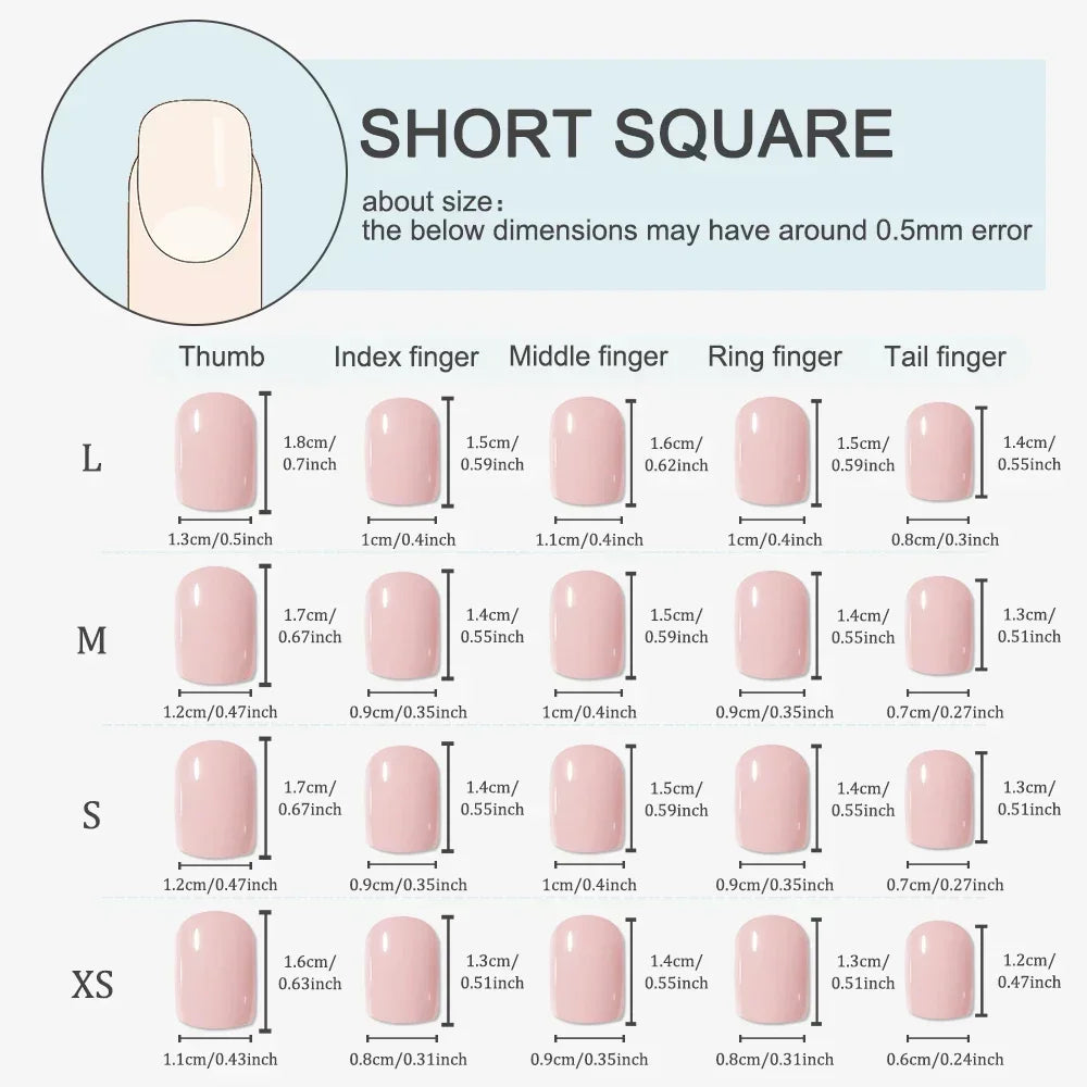 Handmade 3D Gel Press On Nail Set
