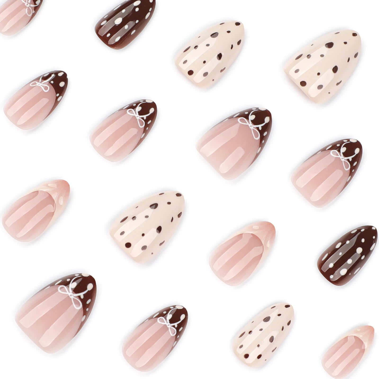 Handmade Polka Dot Press On Nail Set