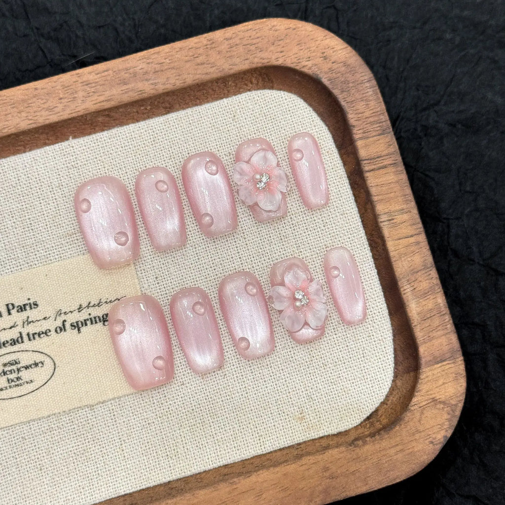 Handmade 3D Gel Press On Nail Set