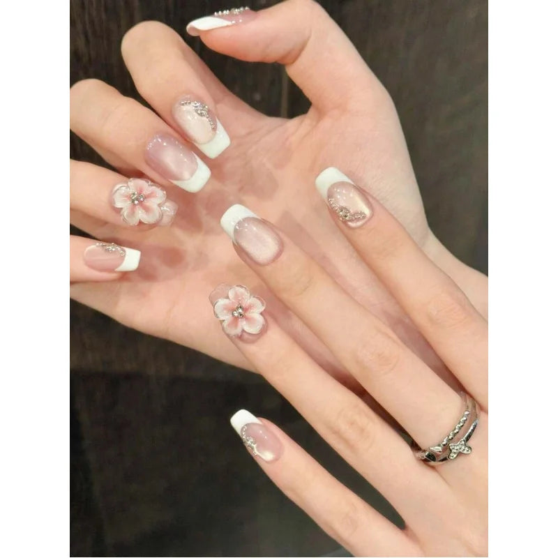 Handmade 3D Cat Eye Press On Nail Set