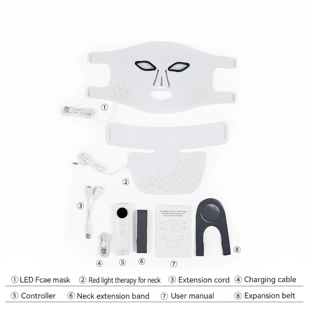 Red Light Therapy Mask- Face, Neck, Chest