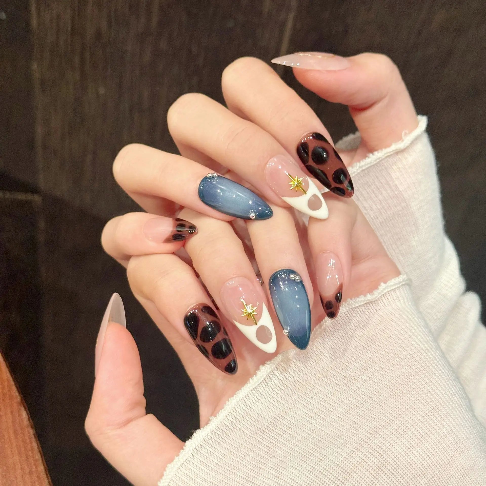 Handmade 3D Gel Press On Nail Set