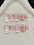 Handmade 3D Cat Eye Press On Nail Set