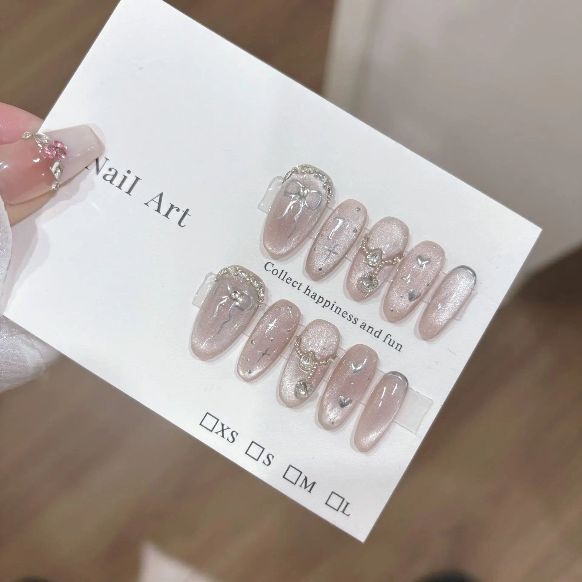 Handmade 3D Gel Press On Nail Set