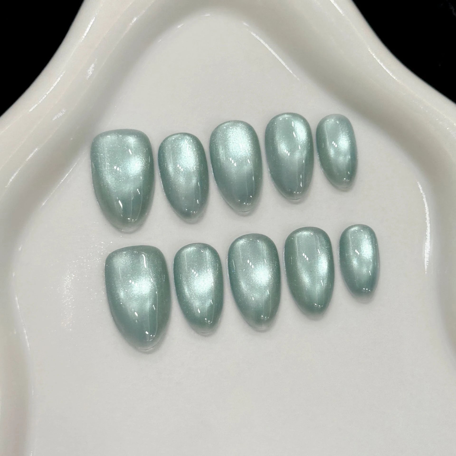 Handmade Cat Eye Press On Nail Set