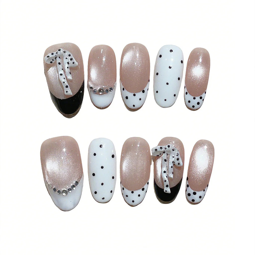 Handmade 3D Gel Press On Nail Set