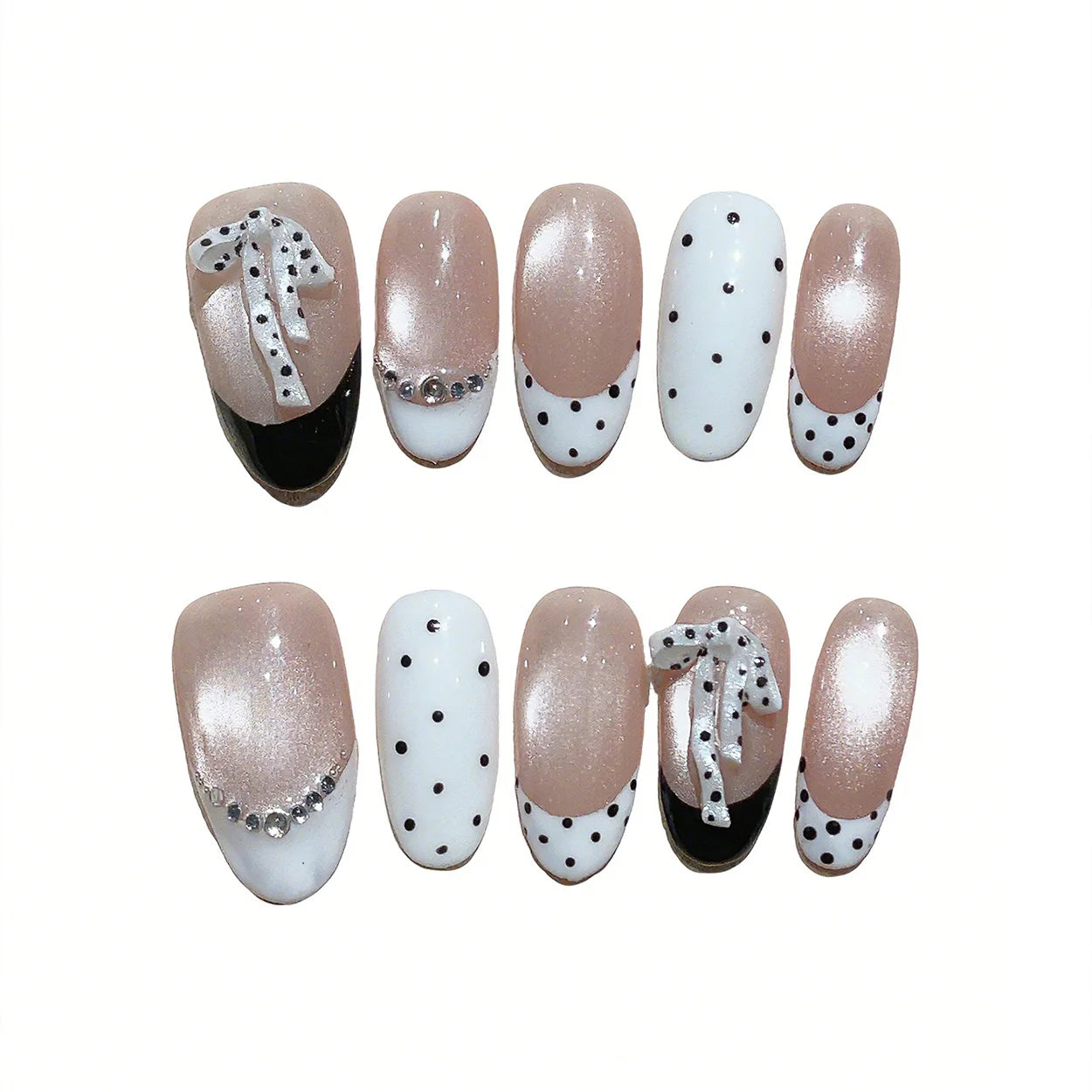 Handmade 3D Gel Press On Nail Set