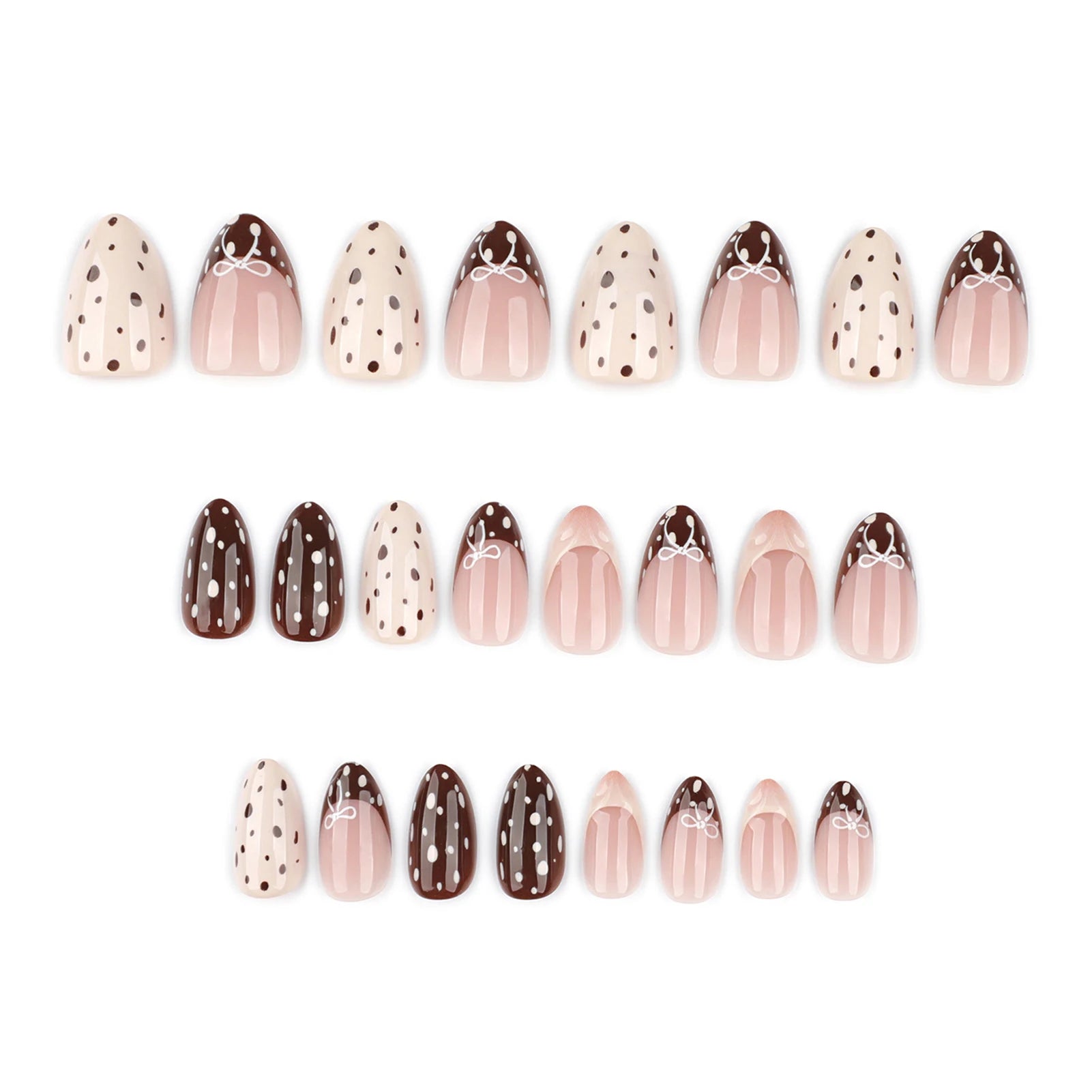 Handmade Polka Dot Press On Nail Set
