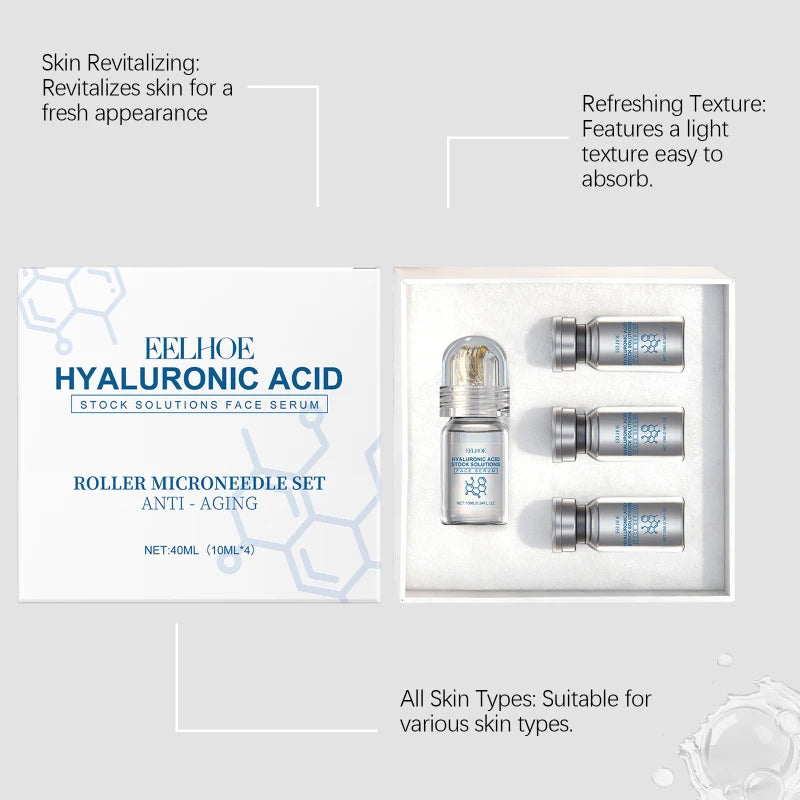Hyaluronic Acid Microneedle Roller Serum Set