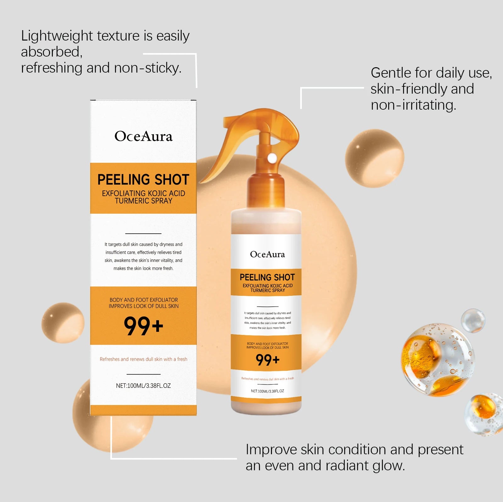 Kojic Acid & Turmeric - Peel Shot Serum & Spray