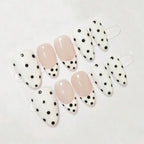 Handmade Polka Dot Gel Press On Nail Set