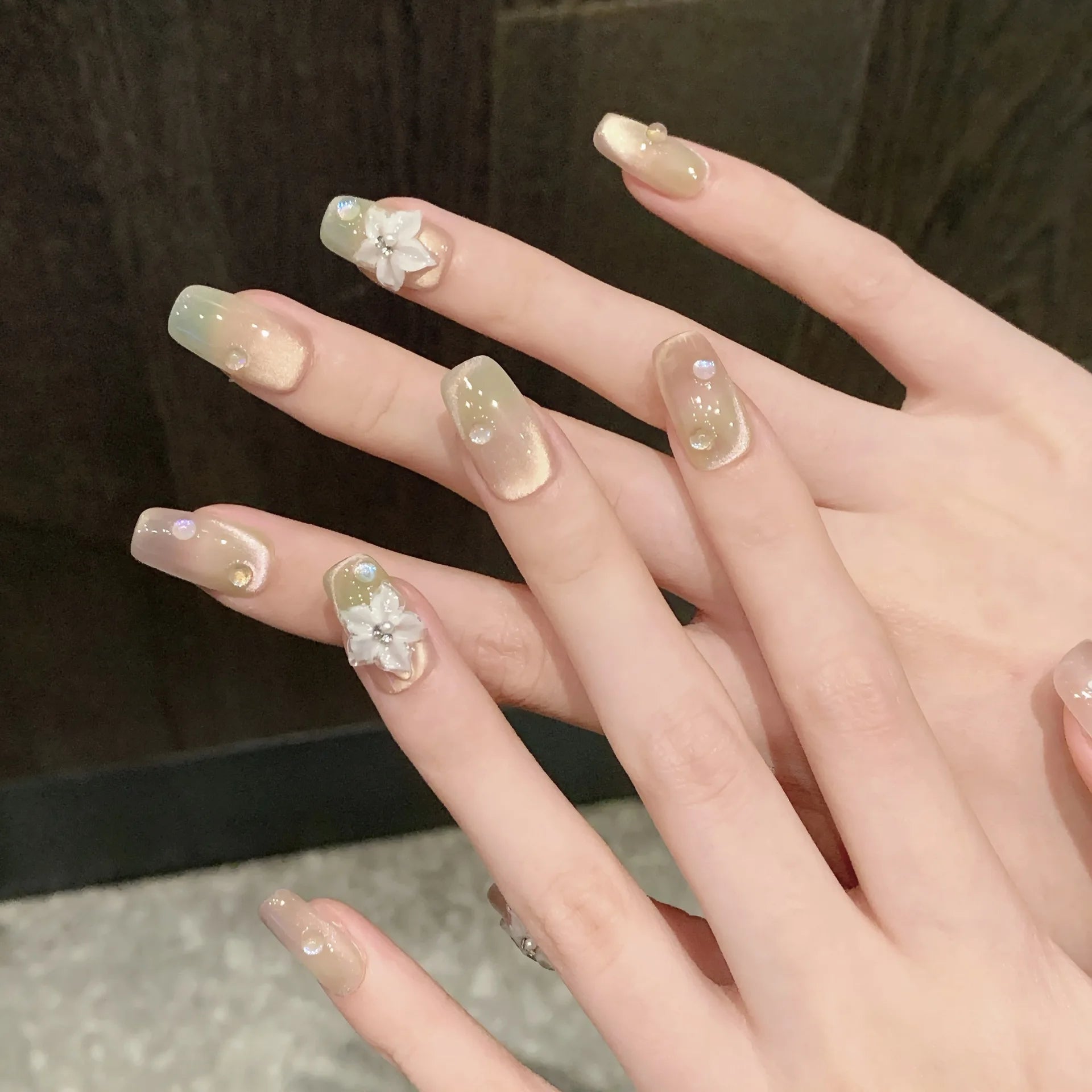 Handmade 3D Gel Press On Nail Set