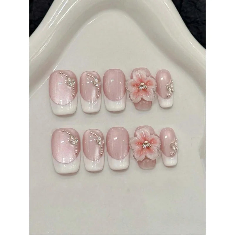 Handmade 3D Cat Eye Press On Nail Set
