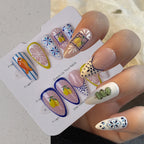 Handmade Lemon Gel Press On Nail Set