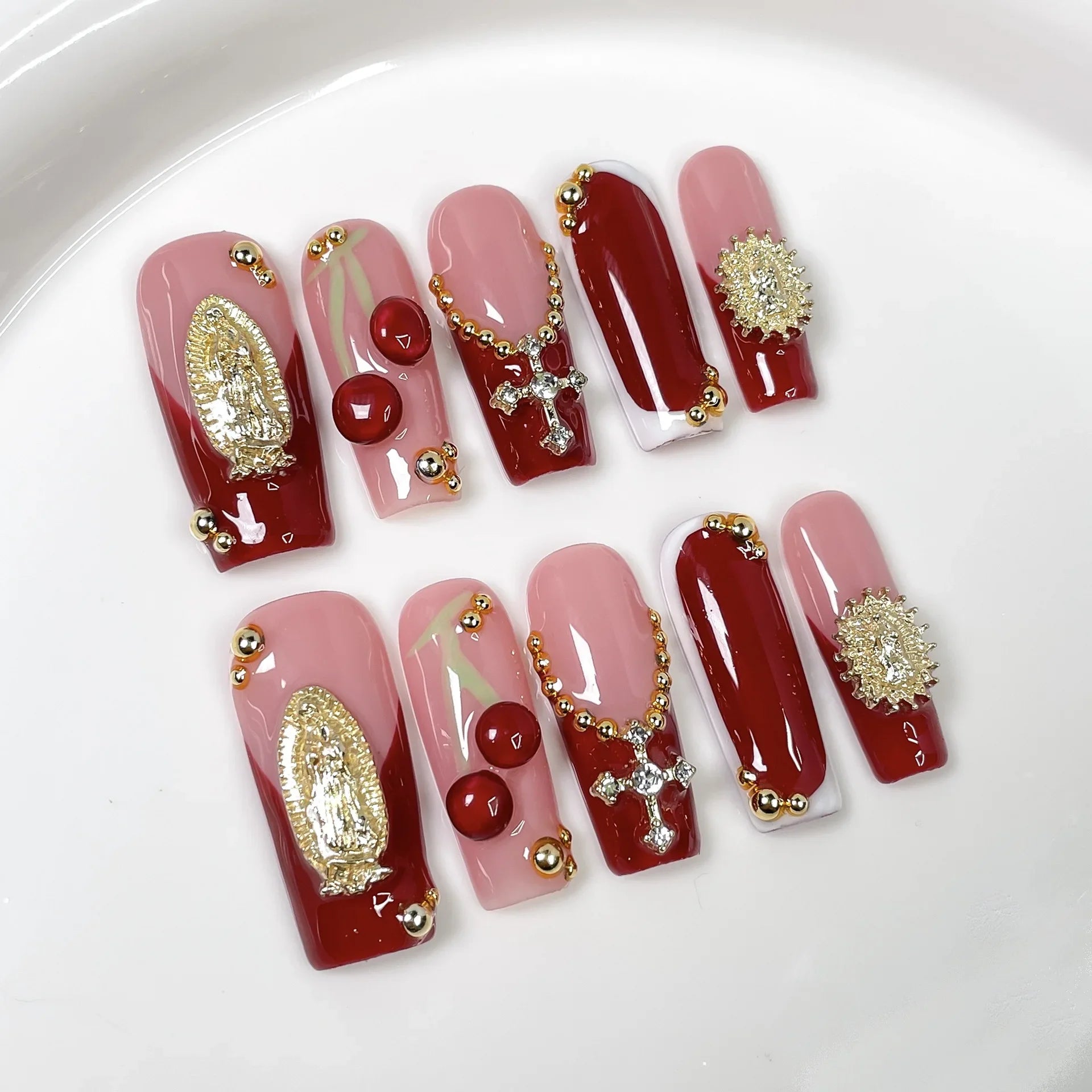 Handmade Baddie 3D Gel Press On Nail Set