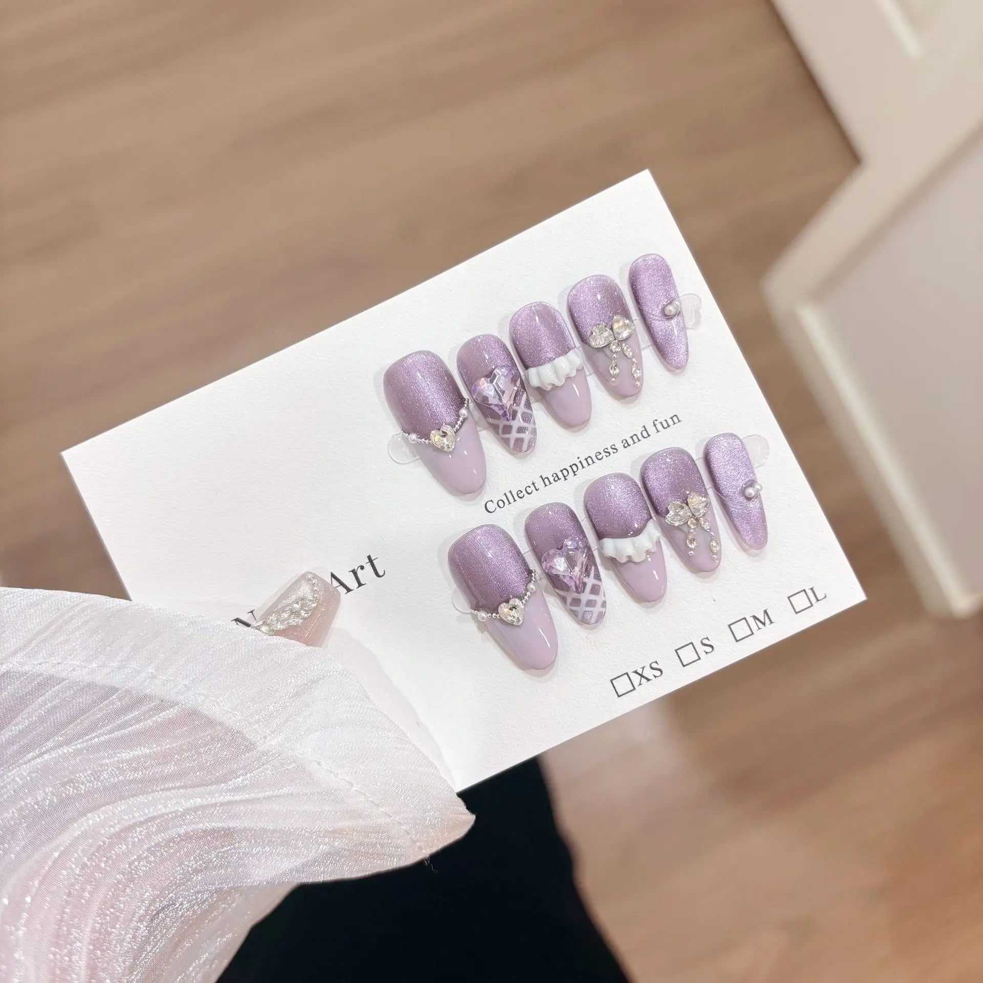 Handmade 3D Gel Press On Nail Set