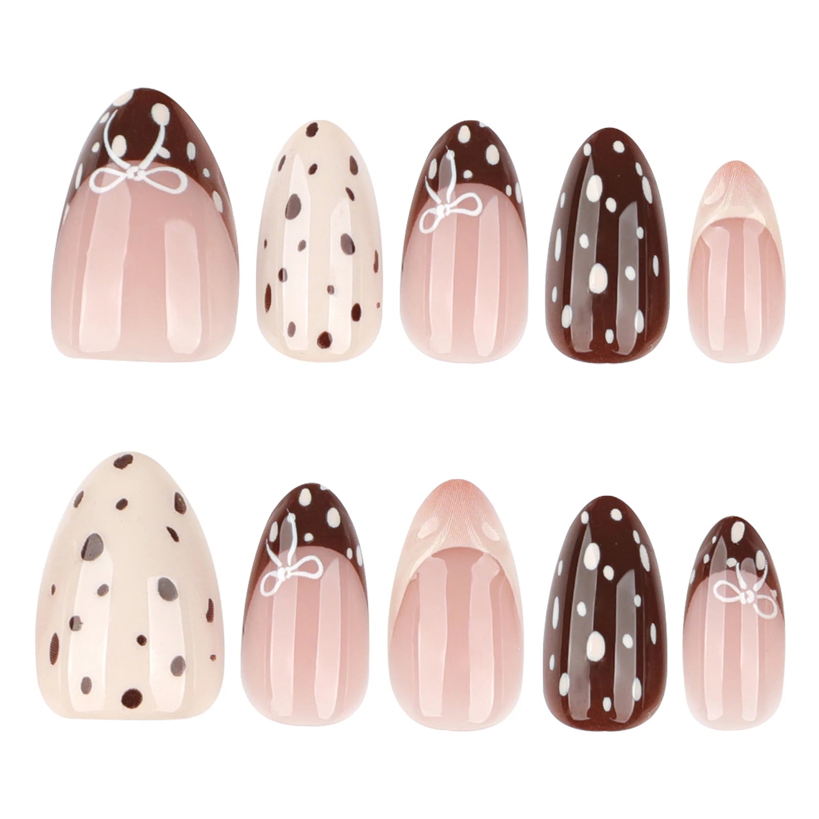 Handmade Polka Dot Press On Nail Set