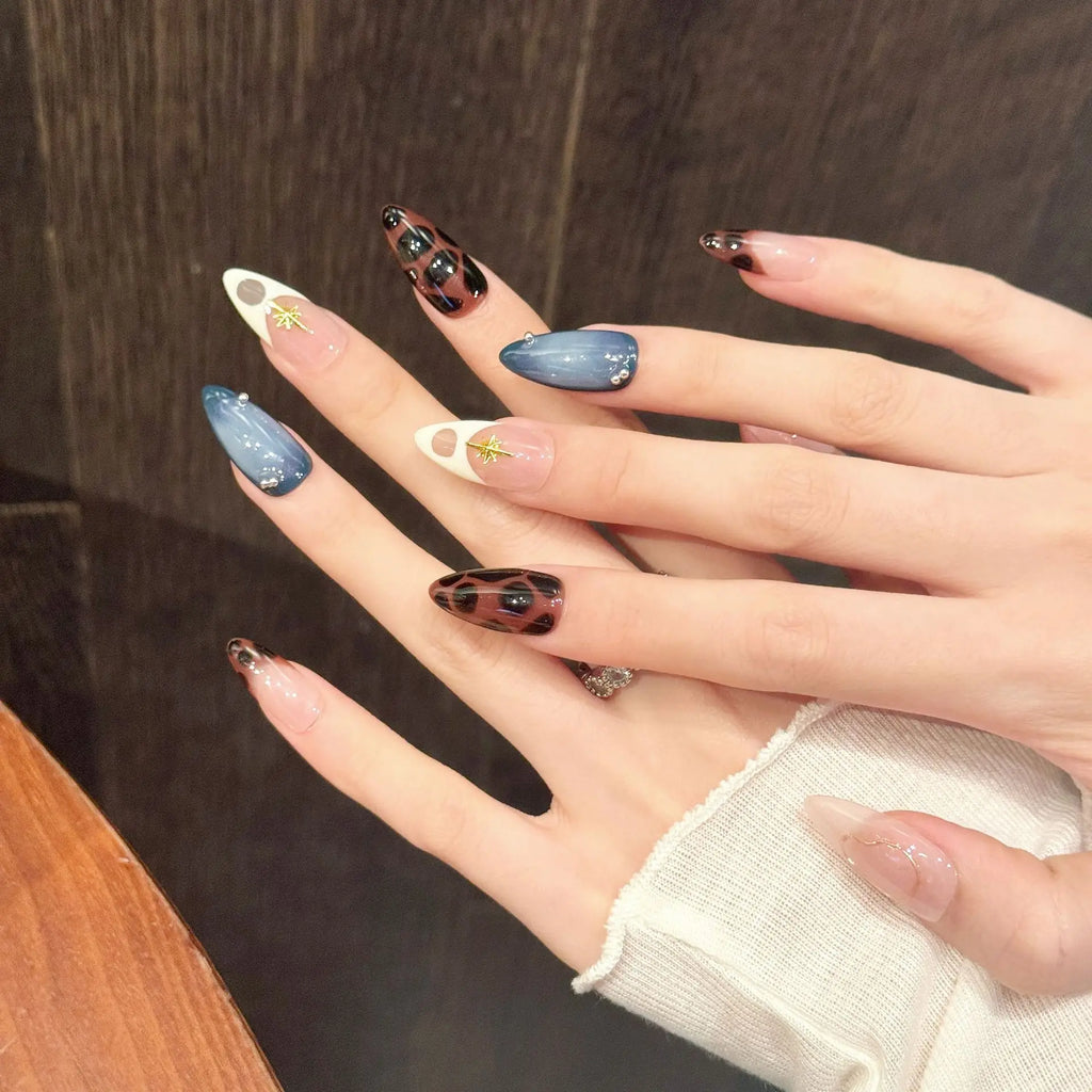 Handmade 3D Gel Press On Nail Set