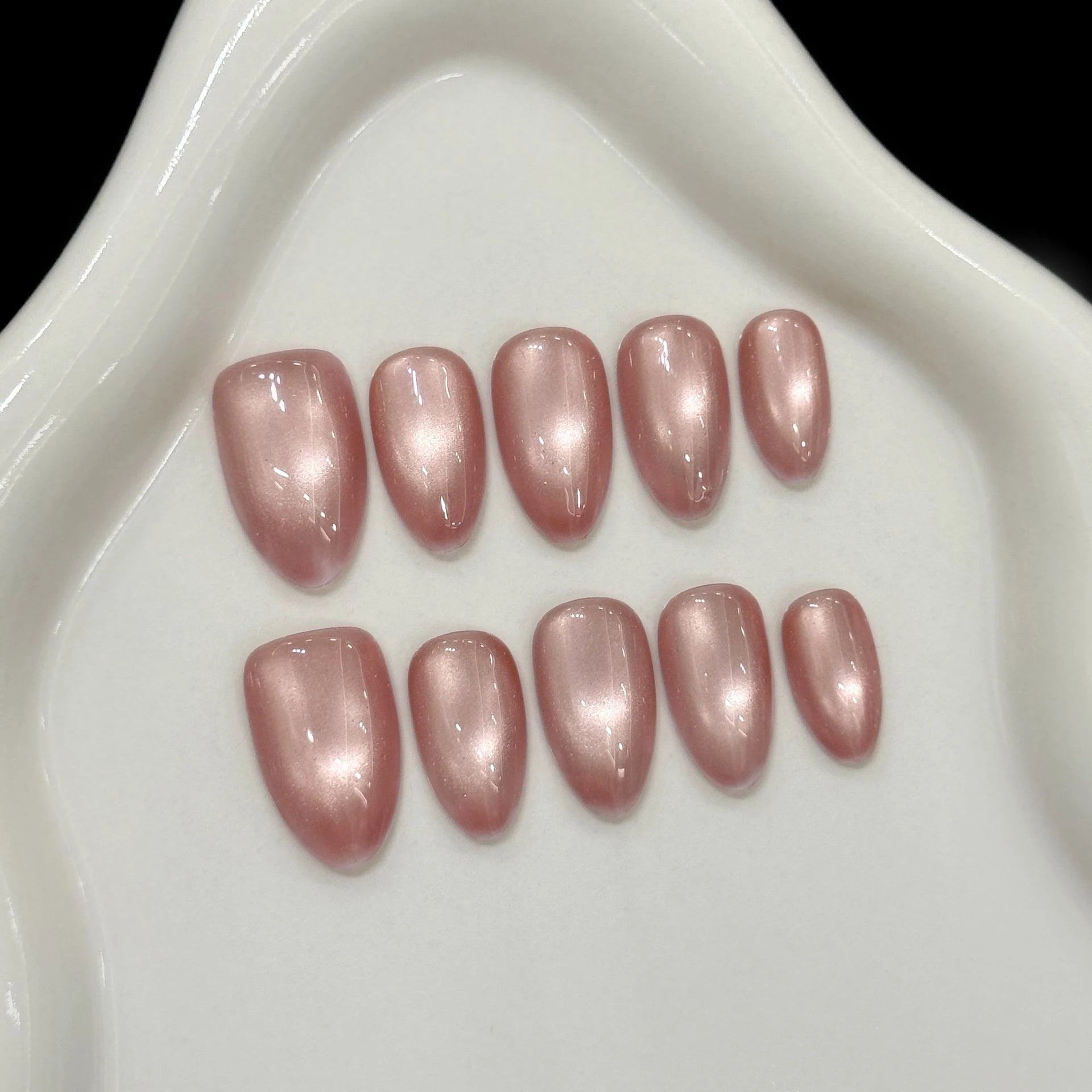 Handmade Cat Eye Press On Nail Set