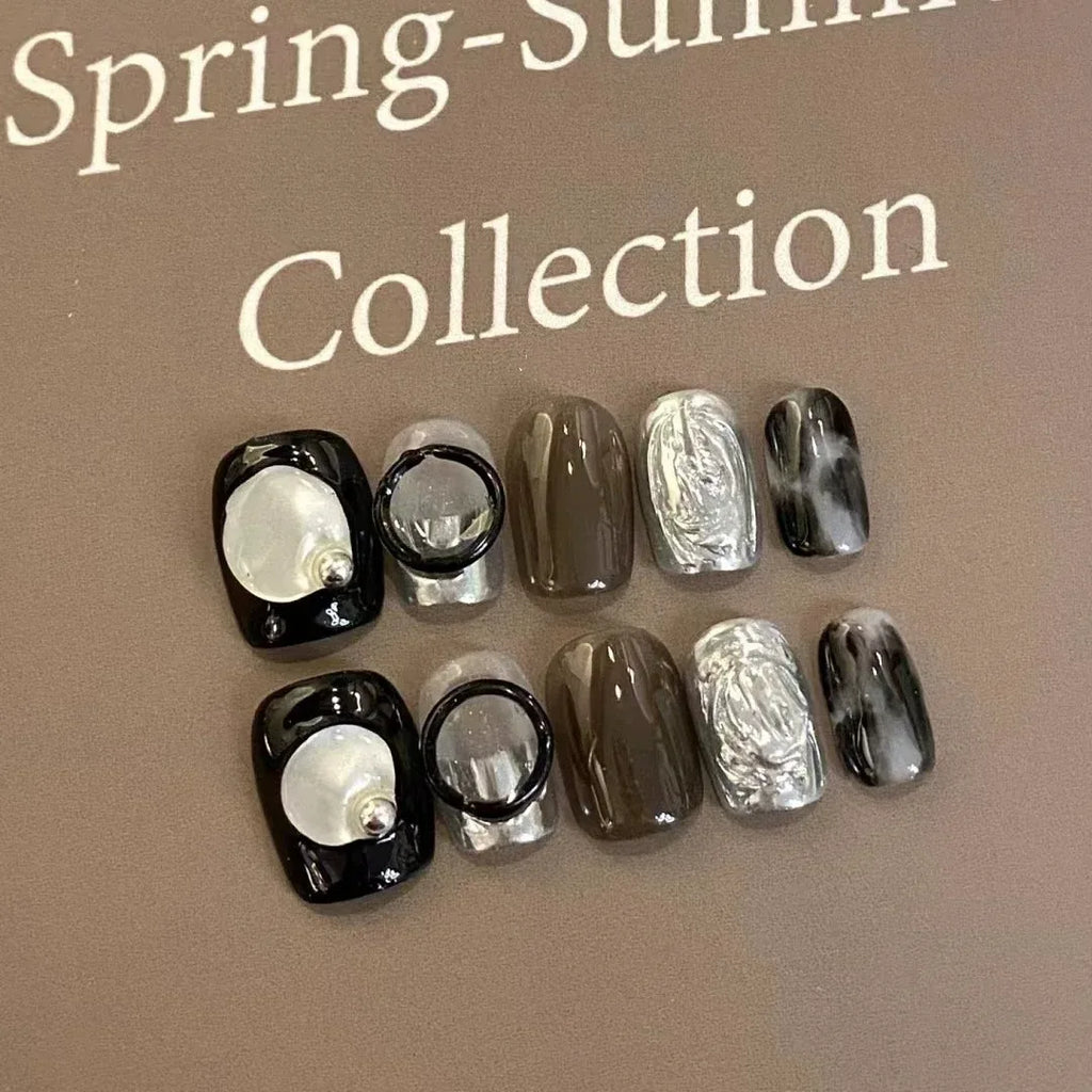 Handmade 3D Gel Press On Nail Set