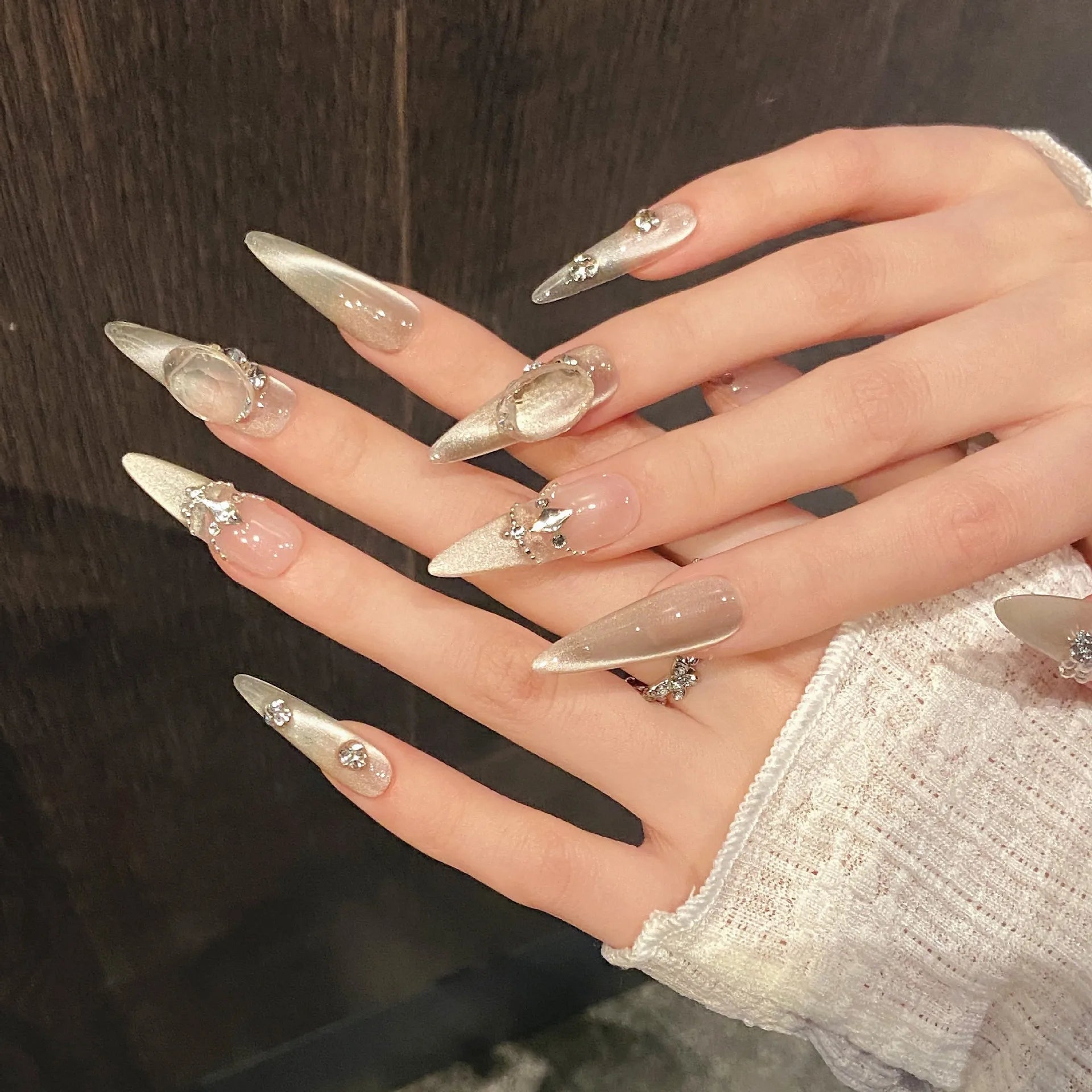Handmade 3D Gel Press On Nail Set
