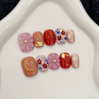 Handmade 3D Gel Press On Nail Set