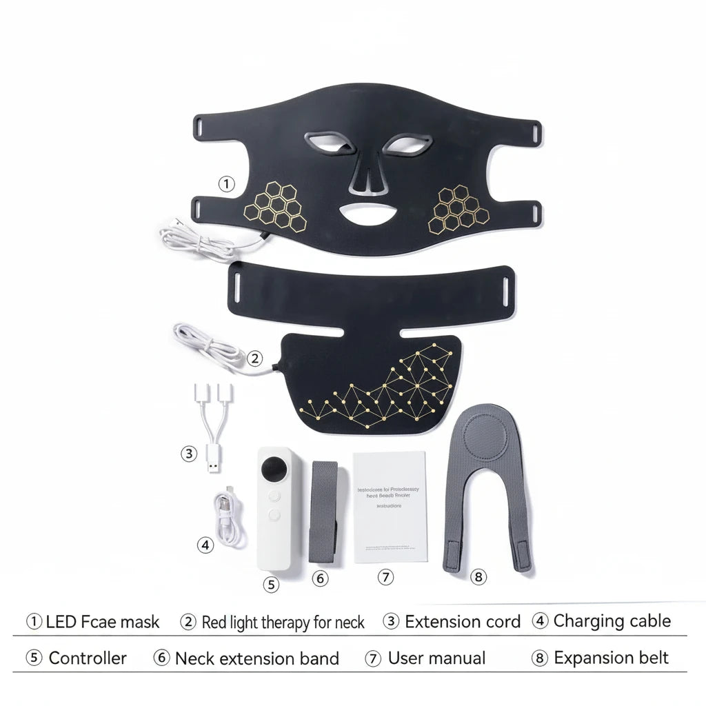 Red Light Therapy Mask- Face, Neck, Chest