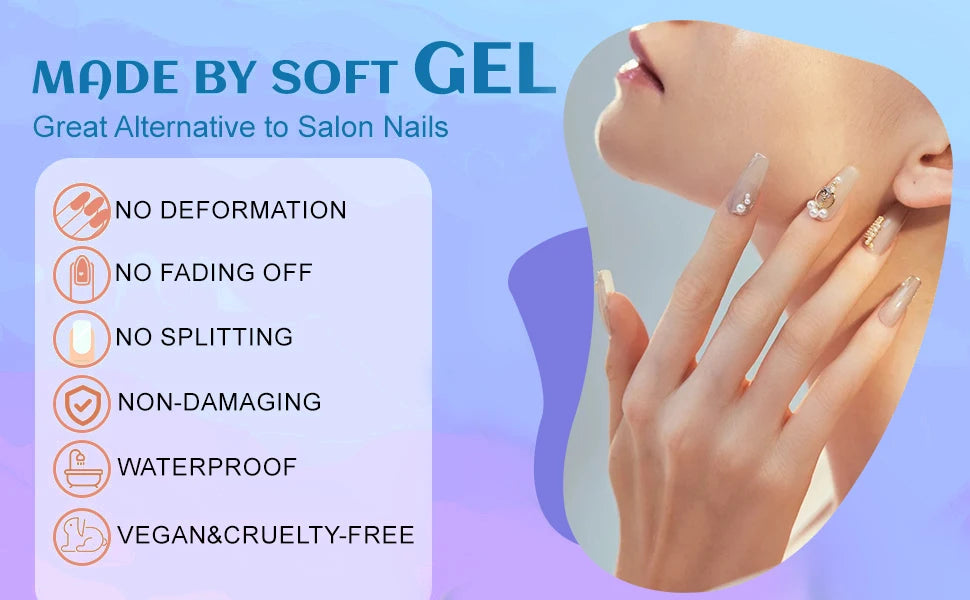 Handmade 3D Gel Ladybug Press On Nail Set