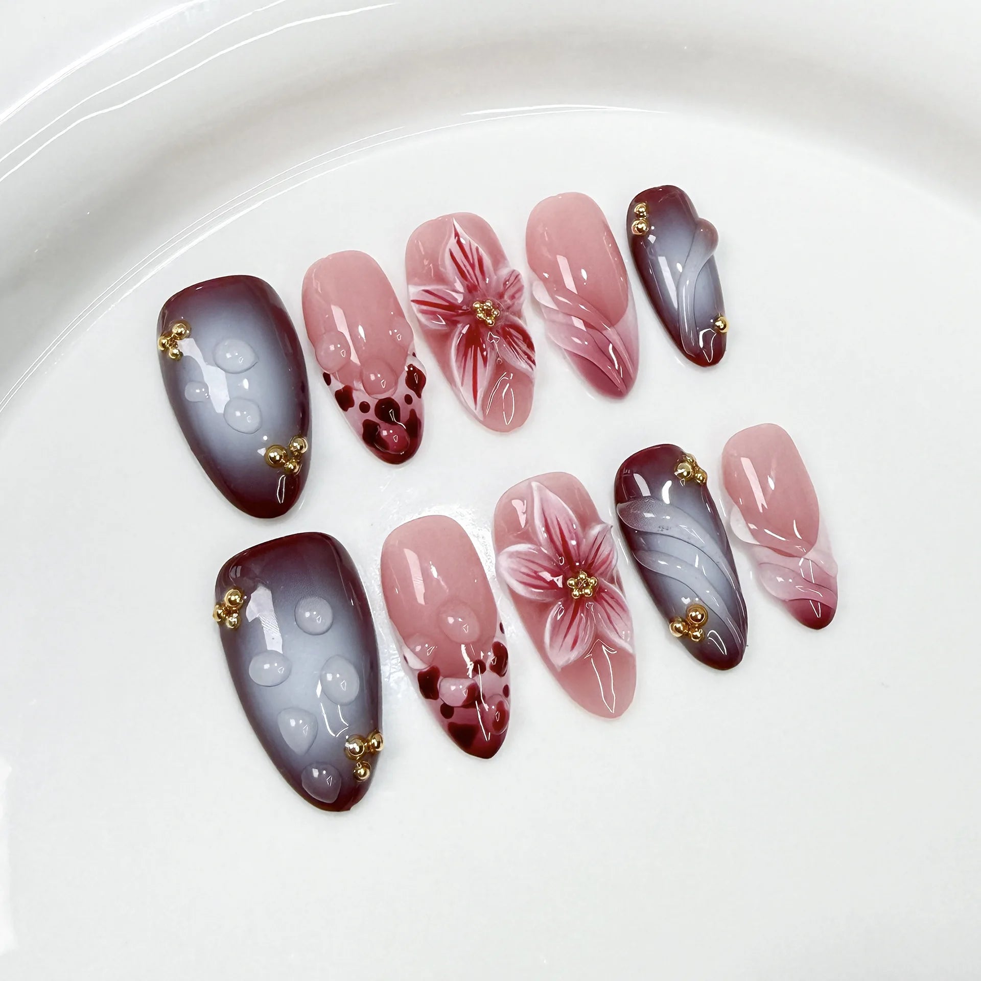 Handmade 3D Press On Nails