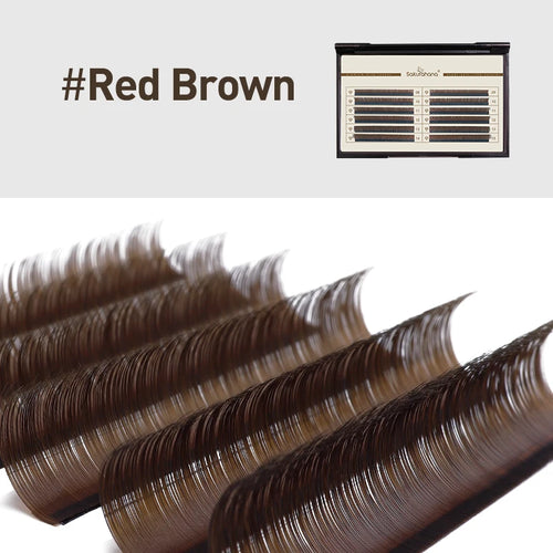 Brown, Caramel, Red Brown, Individual Eyelash Extensions