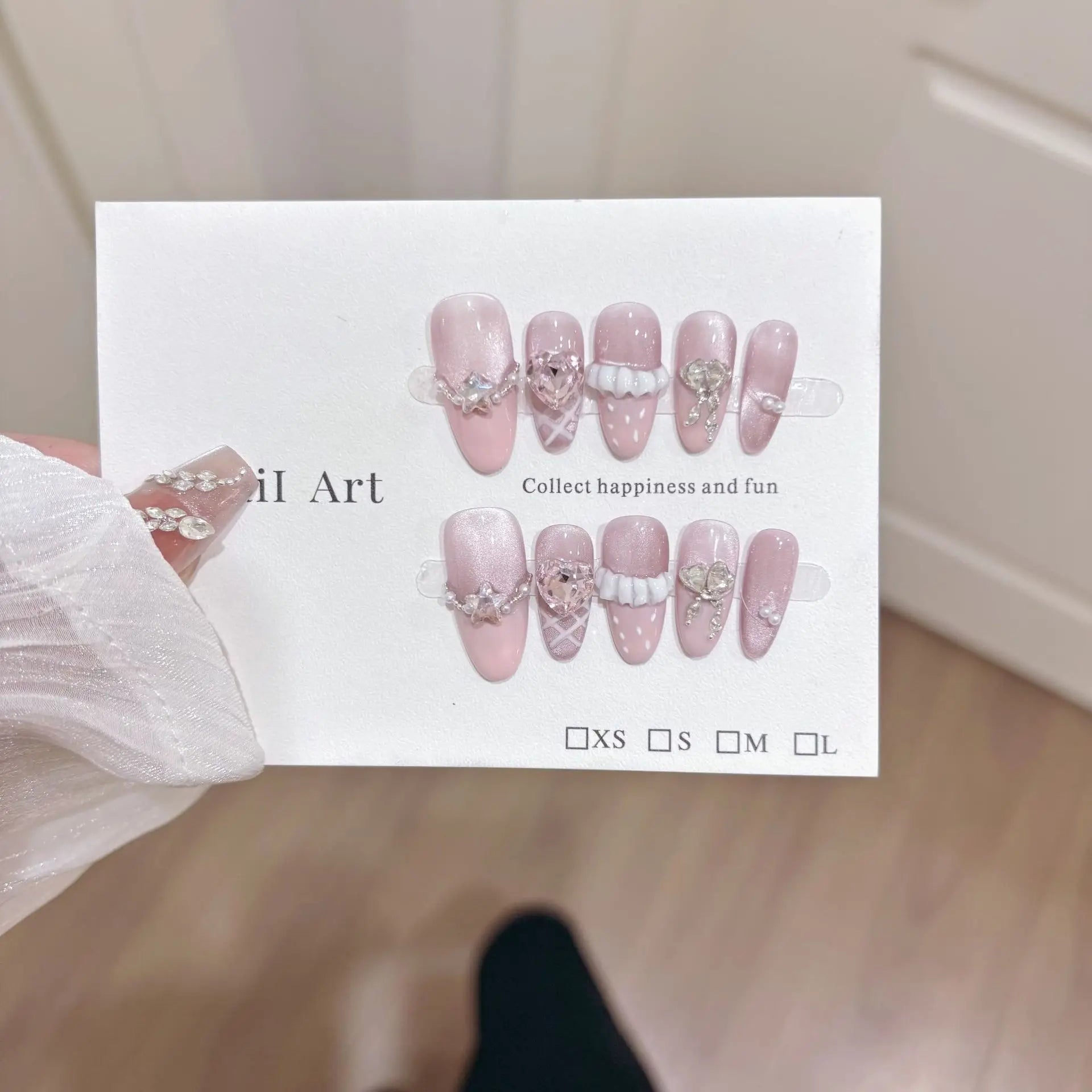 Handmade 3D Gel Press On Nail Set