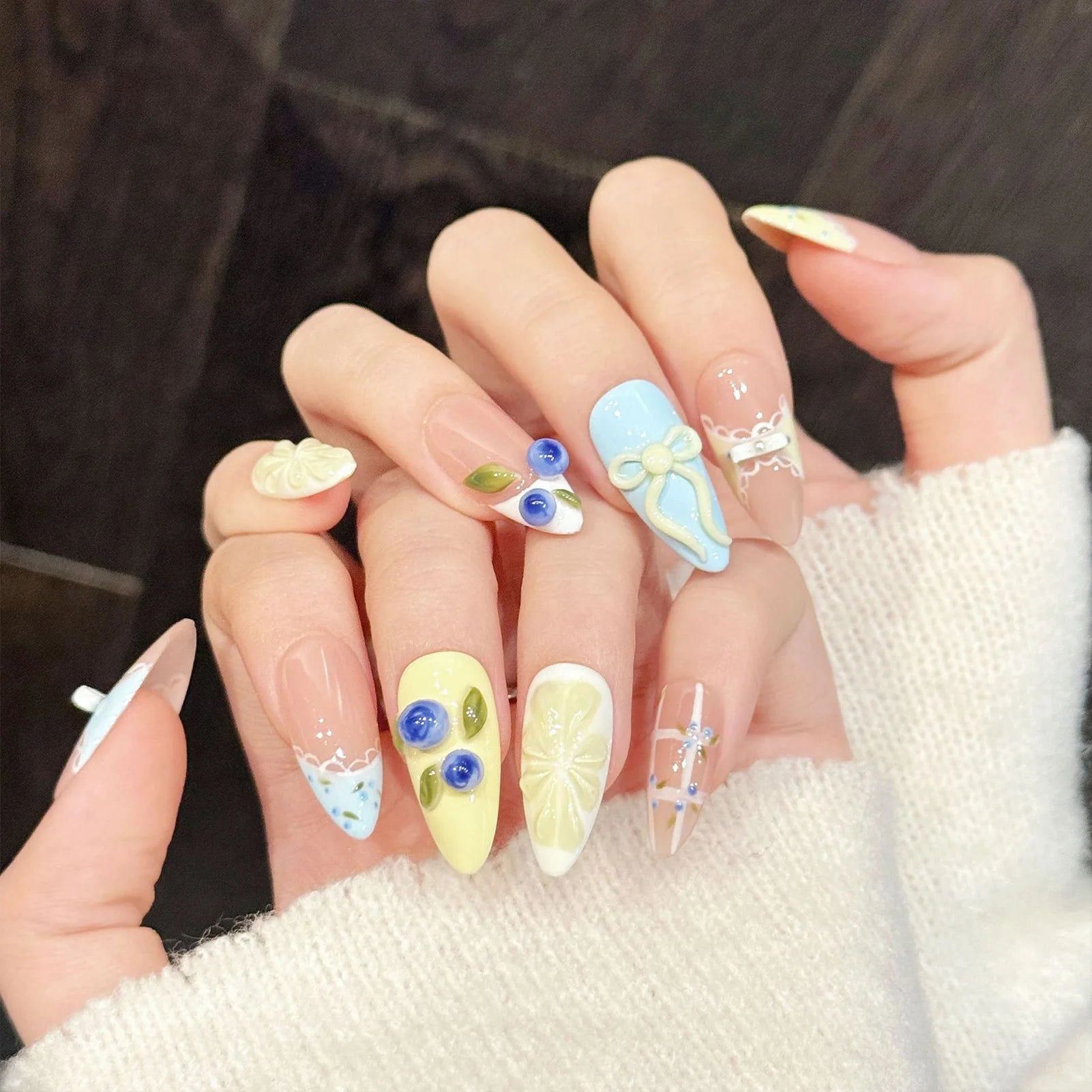 Handmade Sweetie 3D Press On Nails