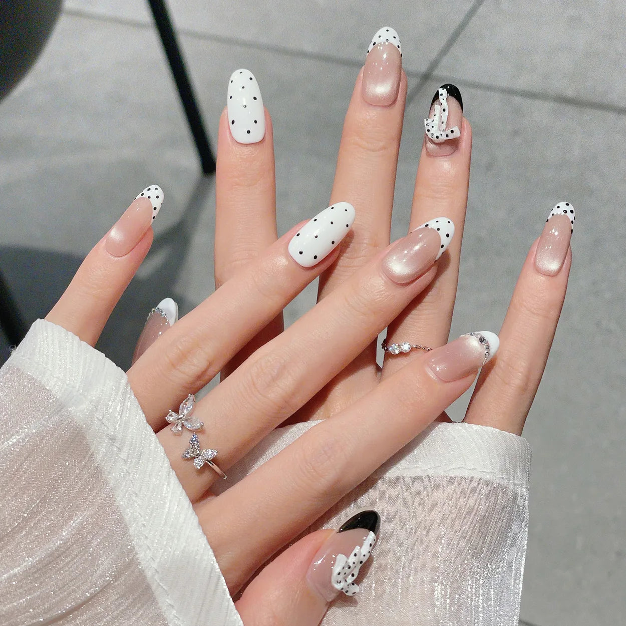 Handmade 3D Gel Press On Nail Set