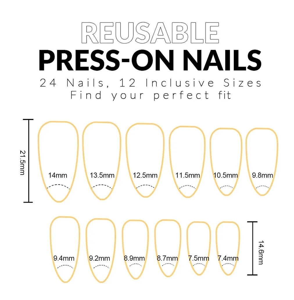 Handmade Polka Dot Press On Nail Set