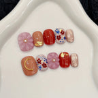 Handmade 3D Gel Press On Nail Set