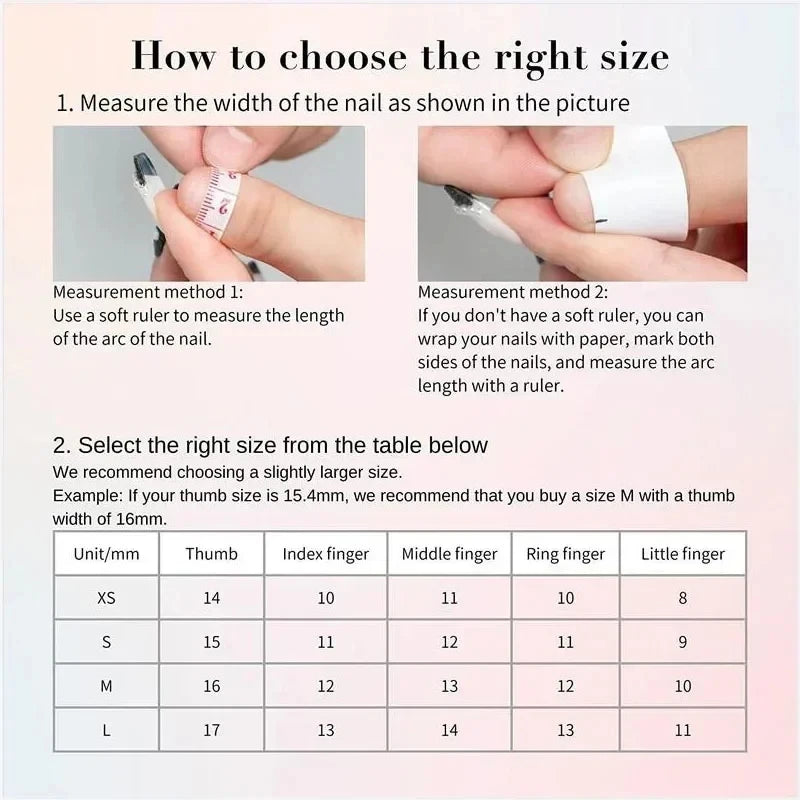 Handmade Gel Press On Nail Set