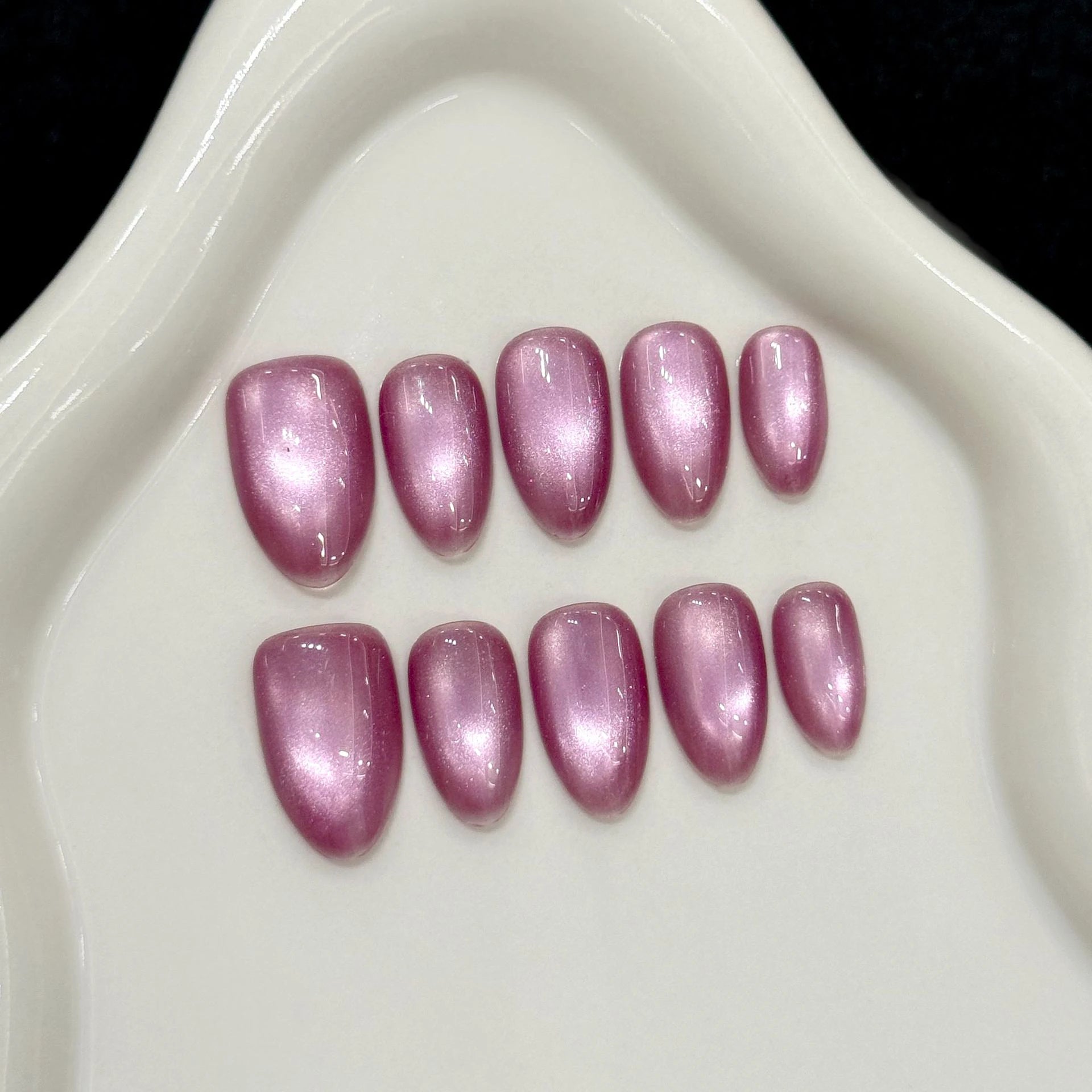 Handmade Cat Eye Press On Nail Set