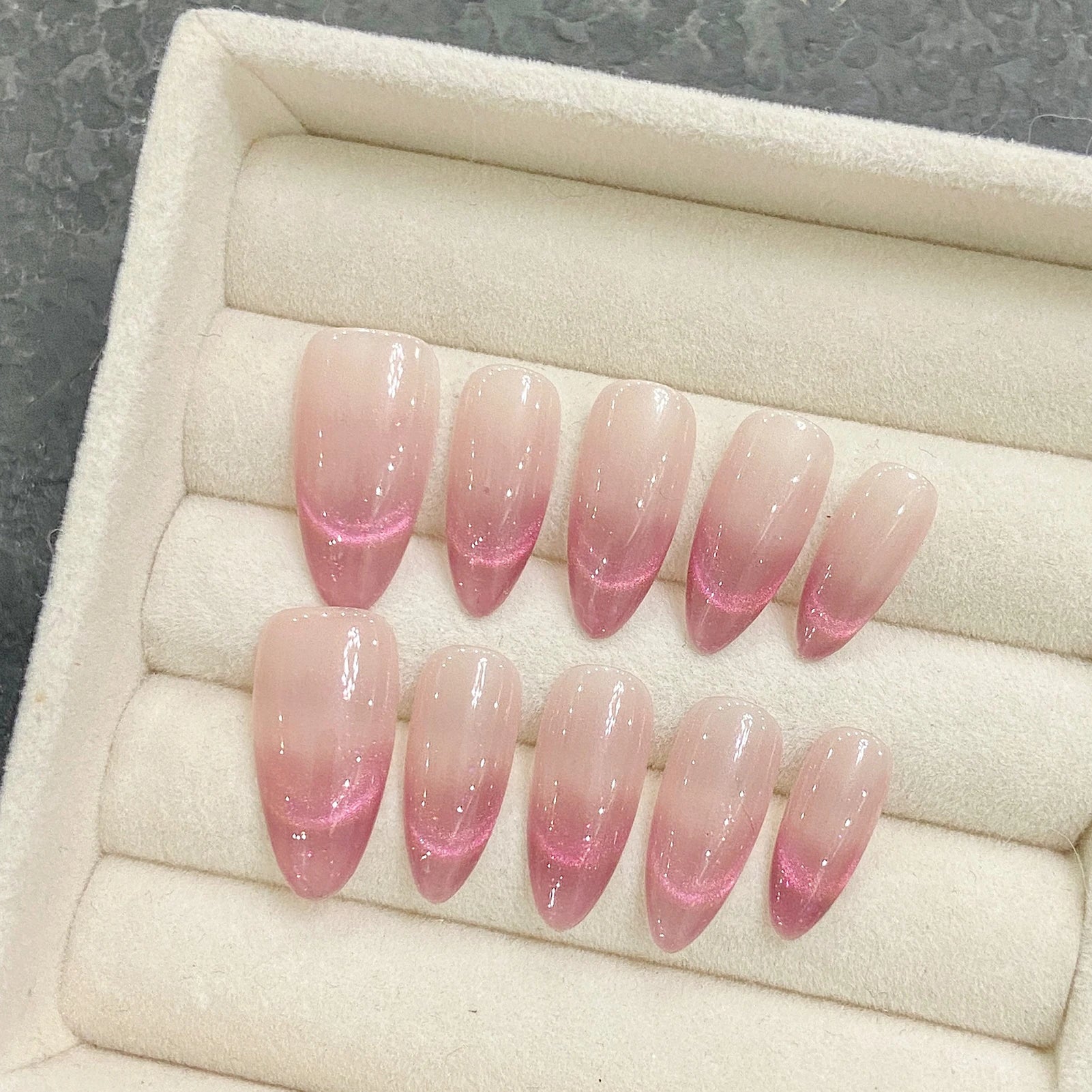 Handmade Cat Eye Press On Nail Set