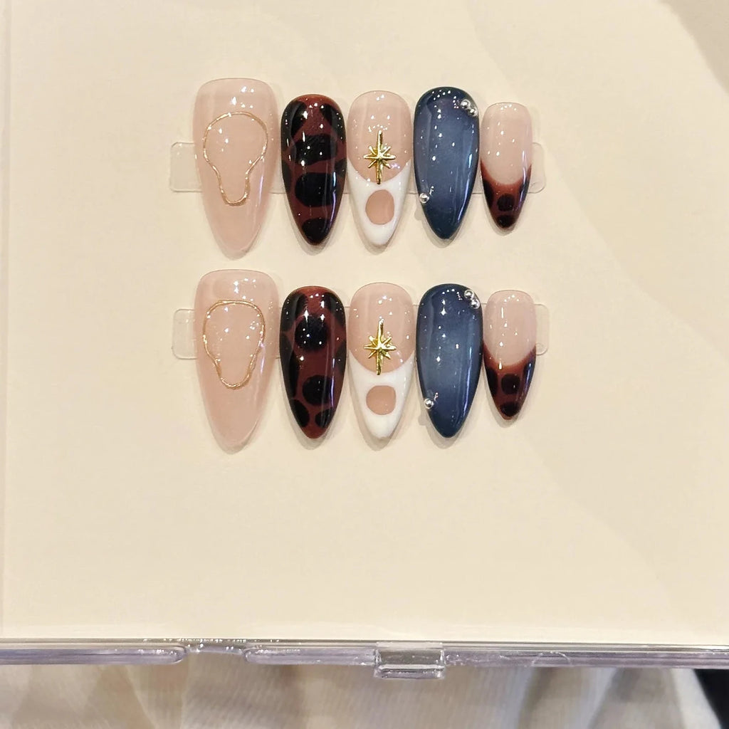 Handmade 3D Gel Press On Nail Set