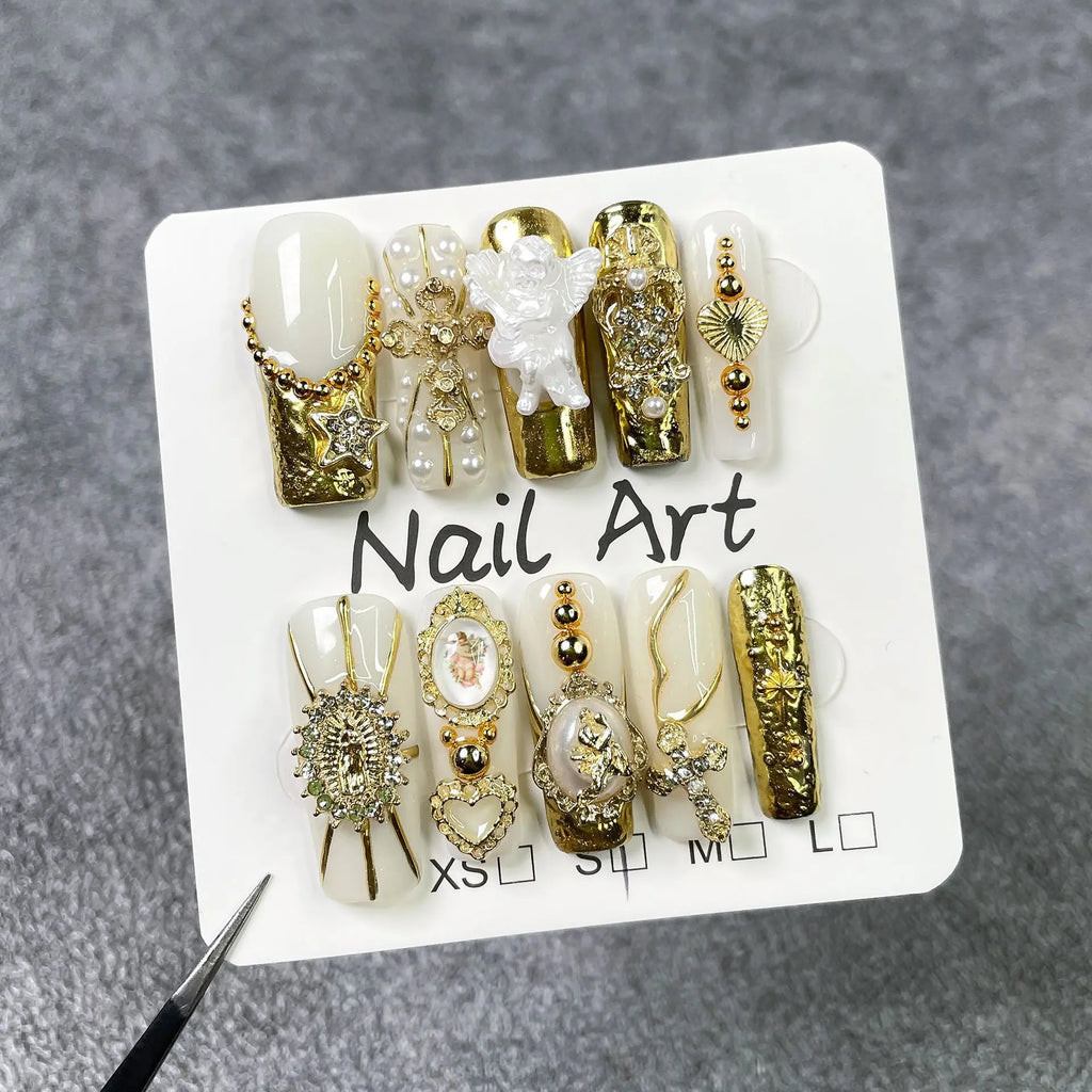 Handmade Baddie 3D Gel Press On Nail Set