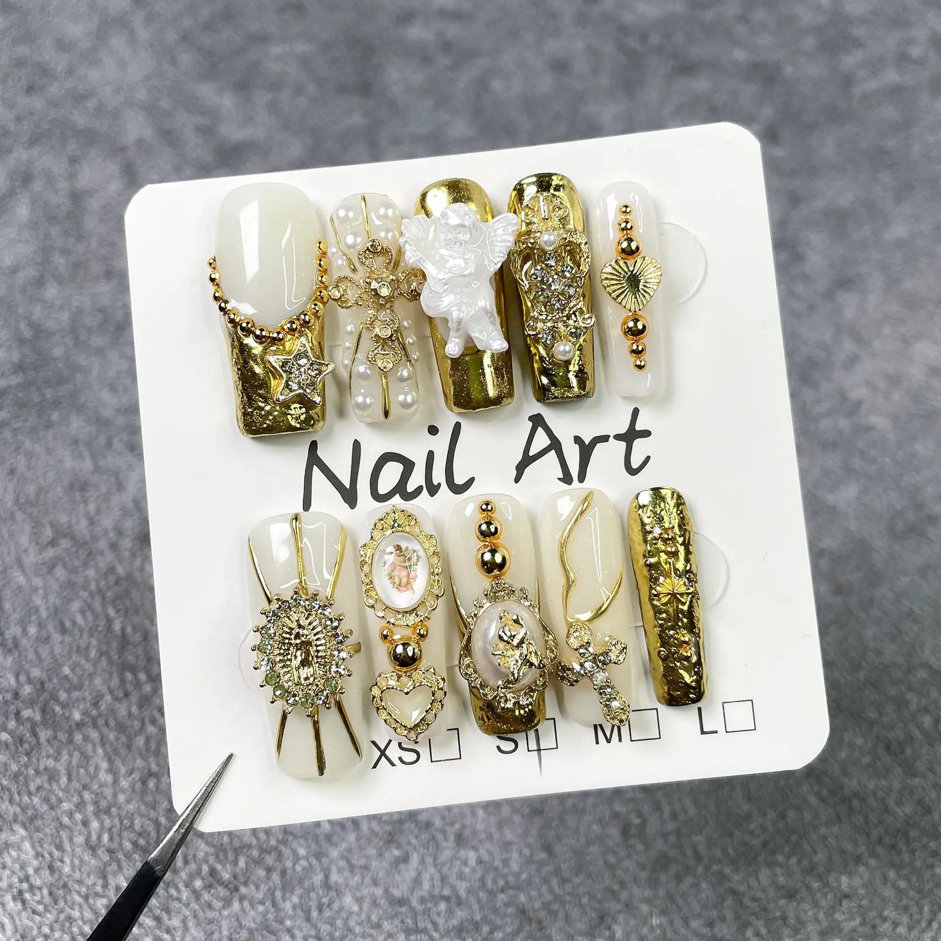 Handmade Baddie 3D Gel Press On Nail Set